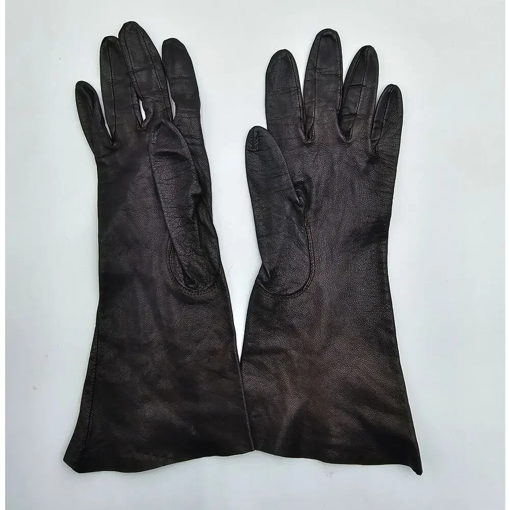 6 Pairs of Vintage Women's Gloves - Leather/Fabric Size 6/6.5/M - Picture 6 of 13